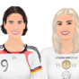 Birgit Prinz and Hope Solo